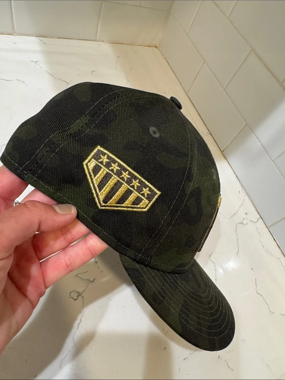 MLB Authentic Collection Camo On-Field Cap Angels